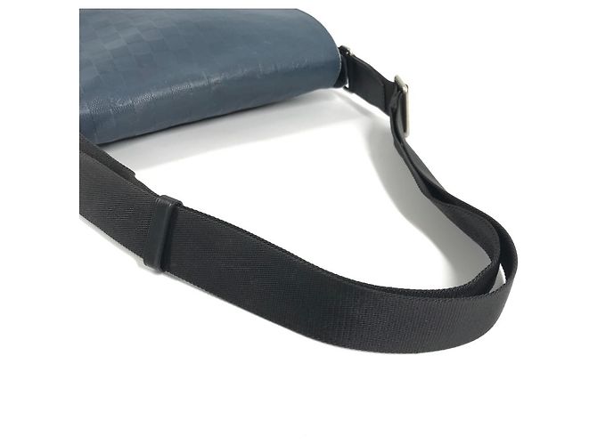 Borsa a tracolla District PM Damier Infini Louis Vuitton Nero Blu - vista 12