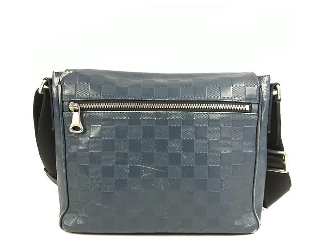 Borsa a tracolla District PM Damier Infini Louis Vuitton Nero Blu - vista 2
