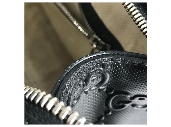 Borsa tote con logo GG in rilievo di Gucci Nero - vista 18