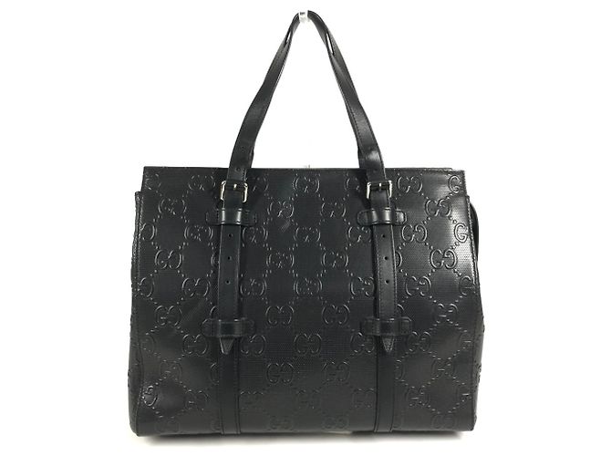 Borsa tote con logo GG in rilievo di Gucci Nero - vista 2