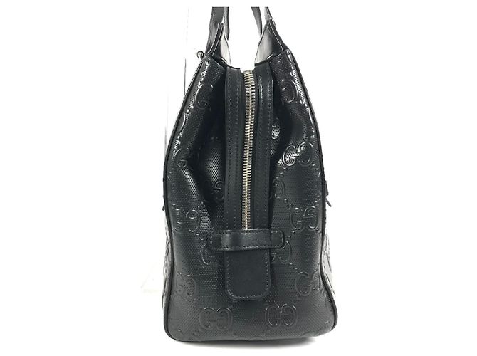 Borsa tote con logo GG in rilievo di Gucci Nero - vista 3