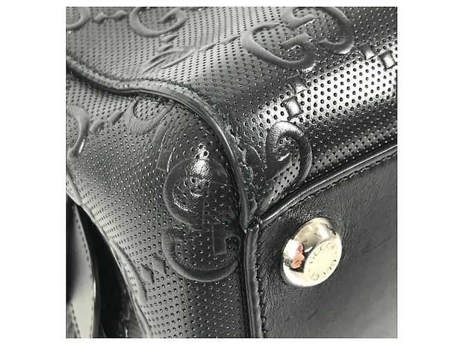 Borsa tote con logo GG in rilievo di Gucci Nero - vista 7