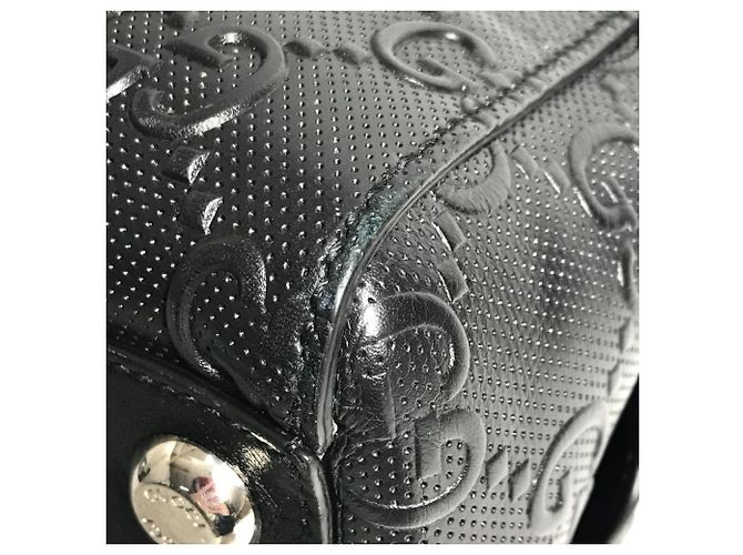 Borsa tote con logo GG in rilievo di Gucci Nero - vista 8