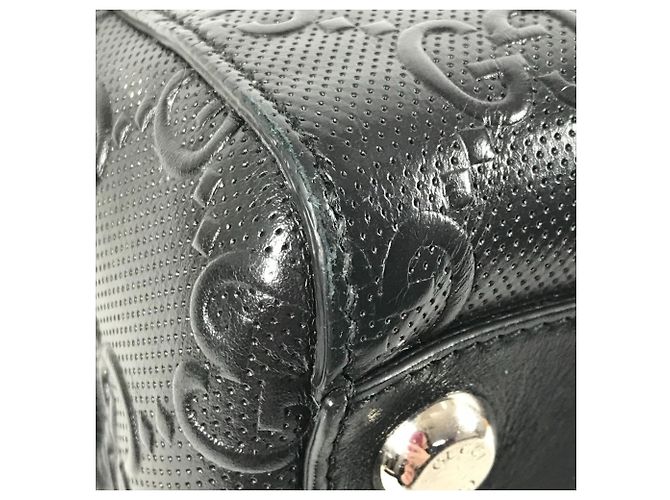 Borsa tote con logo GG in rilievo di Gucci Nero - vista 9