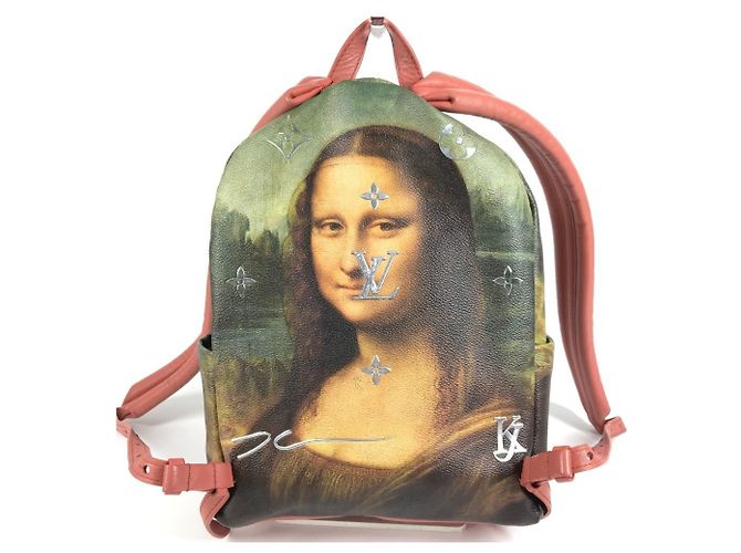 Louis Vuitton Masters Collection Mona Lisa Palm Springs Backpack Pink Khaki - view 2