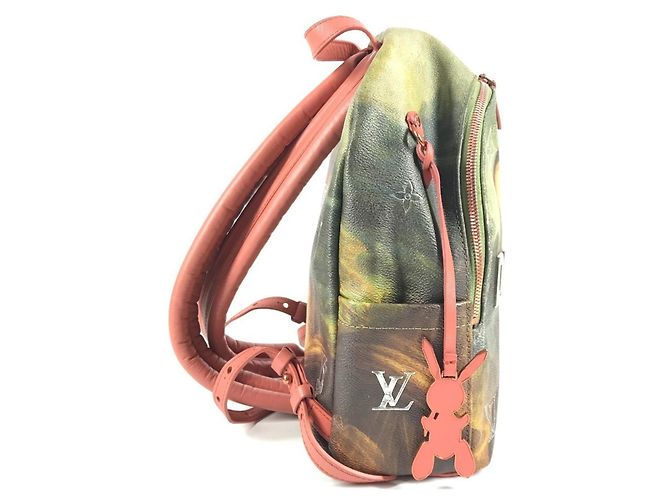 Louis Vuitton Masters Collection Mona Lisa Palm Springs Backpack Pink Khaki - view 4