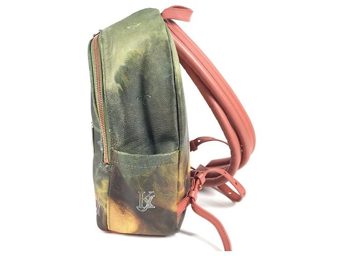 Louis Vuitton Masters Collection Mona Lisa Palm Springs Backpack Pink Khaki - view 5