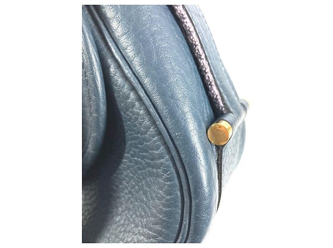 Borsa a Spalla in Pelle Numea di Hermès Blu navy - vista 12