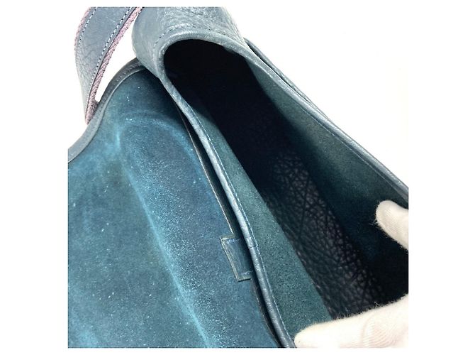 Borsa a Spalla in Pelle Numea di Hermès Blu navy - vista 7