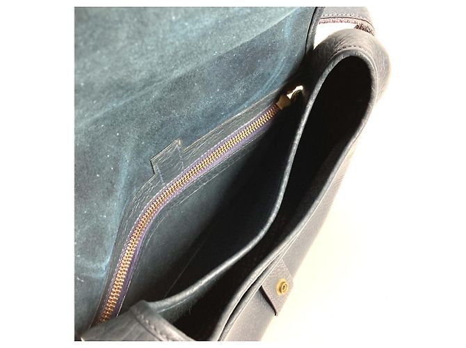 Borsa a Spalla in Pelle Numea di Hermès Blu navy - vista 8