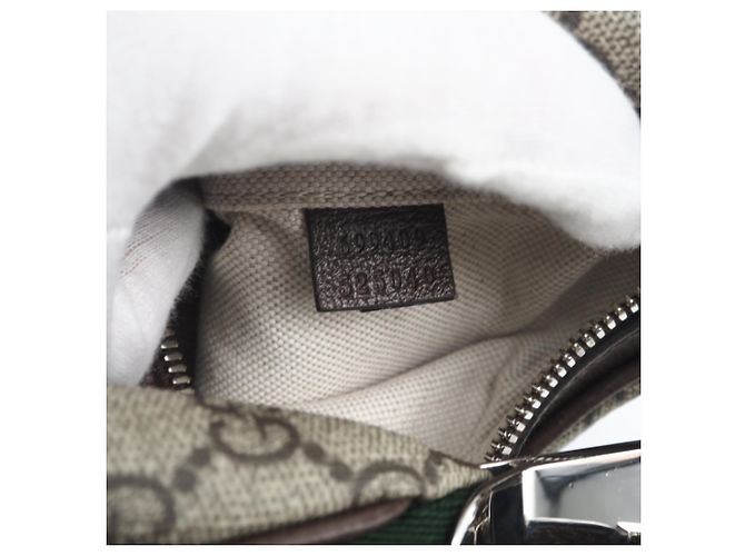 Borsa a spalla piccola Gucci GG Supreme Attache Marrone - vista 13