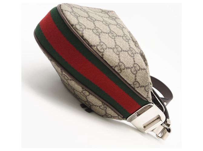 Borsa a spalla piccola Gucci GG Supreme Attache Marrone - vista 7