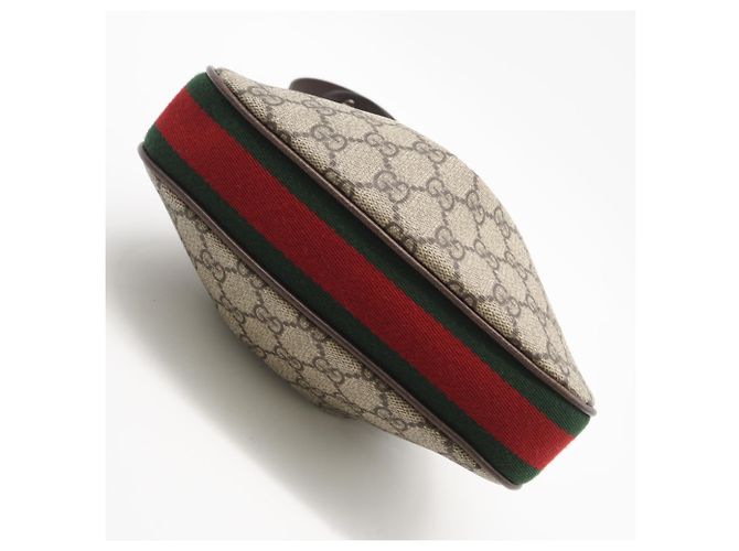 Borsa a spalla piccola Gucci GG Supreme Attache Marrone - vista 8
