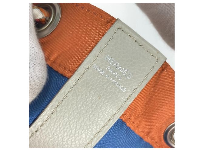 Borsa a Spalla con Corda Brides de Gala Soie Coeur 22 di Hermès Bianco Arancione - vista 12