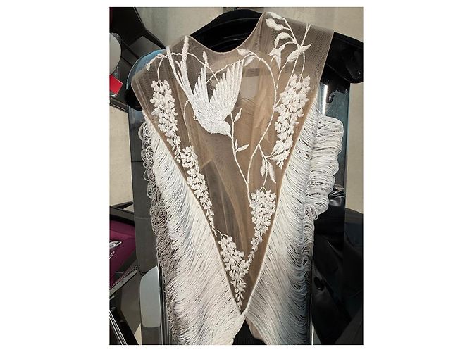 Vestido Alexander McQueen de seda con flecos efecto ombré - vista 2