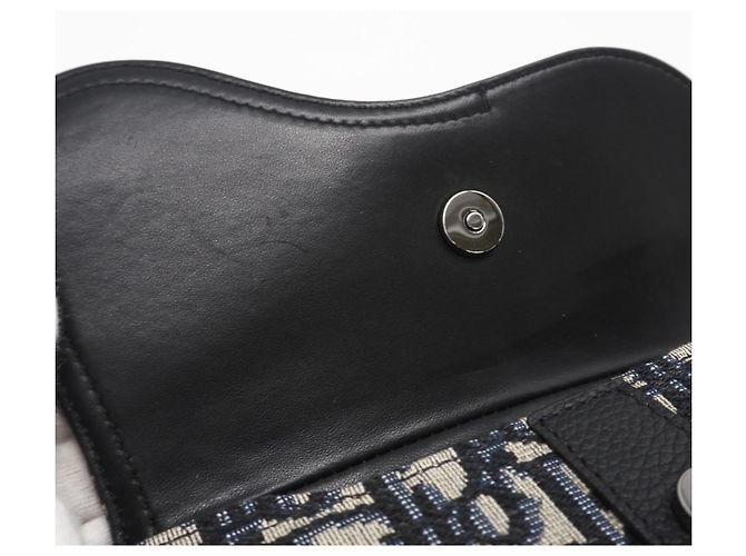 Belt Bag Saddle in Jacquard Oblique Christian Dior Marrone Blu navy - vista 14