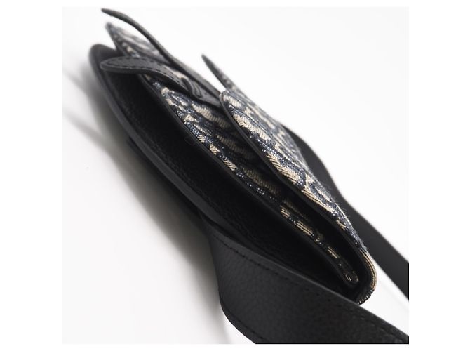 Belt Bag Saddle in Jacquard Oblique Christian Dior Marrone Blu navy - vista 7