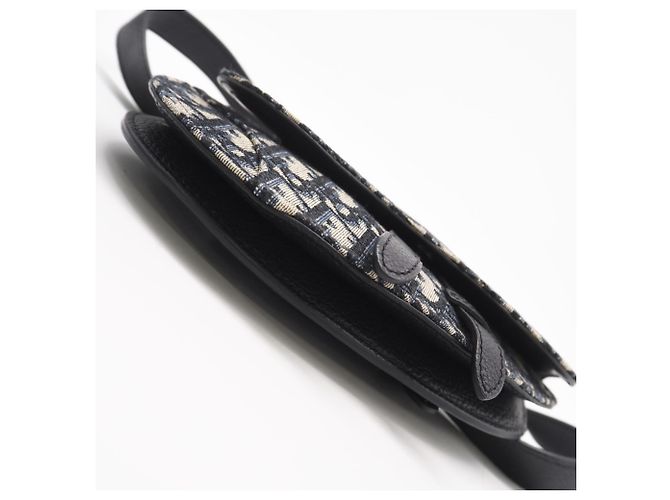 Belt Bag Saddle in Jacquard Oblique Christian Dior Marrone Blu navy - vista 8