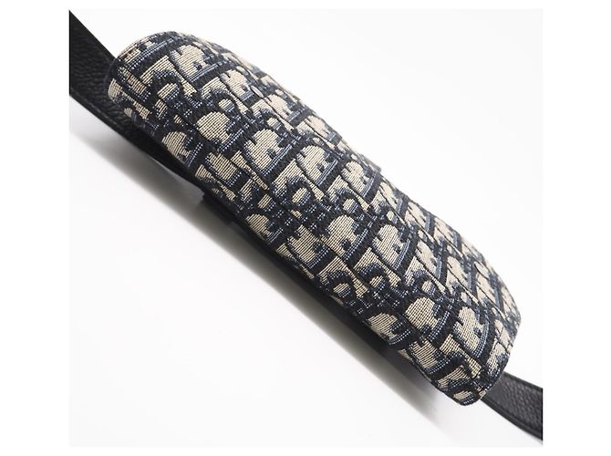 Belt Bag Saddle in Jacquard Oblique Christian Dior Marrone Blu navy - vista 9