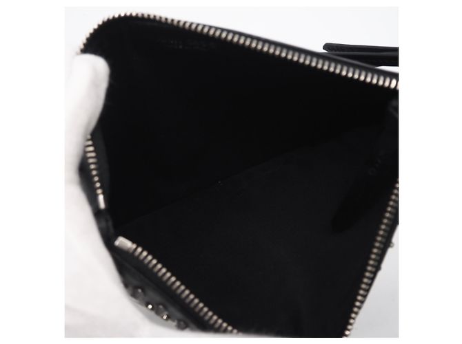 Clutch de couro de bezerro liso com dupla estampa Jimmy Choo Preto - vista 13