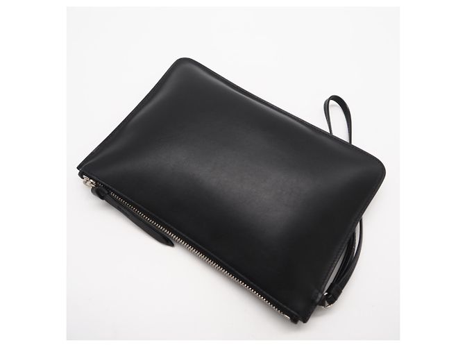Clutch de couro de bezerro liso com dupla estampa Jimmy Choo Preto - vista 2