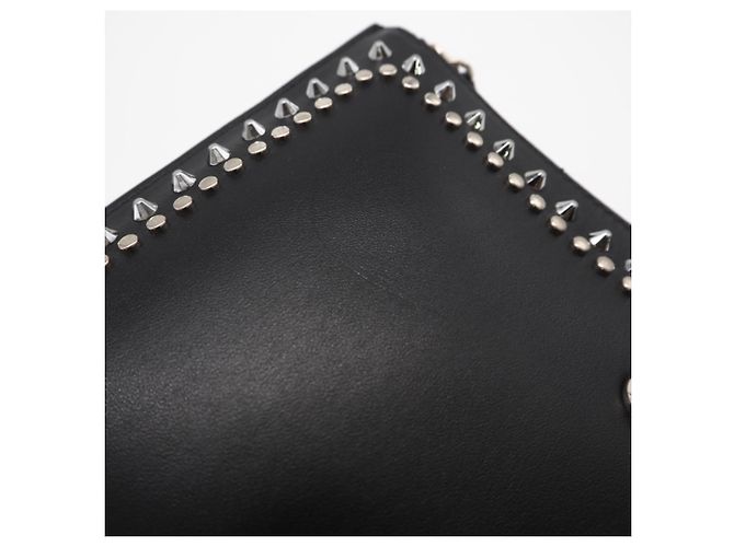 Clutch de couro de bezerro liso com dupla estampa Jimmy Choo Preto - vista 4
