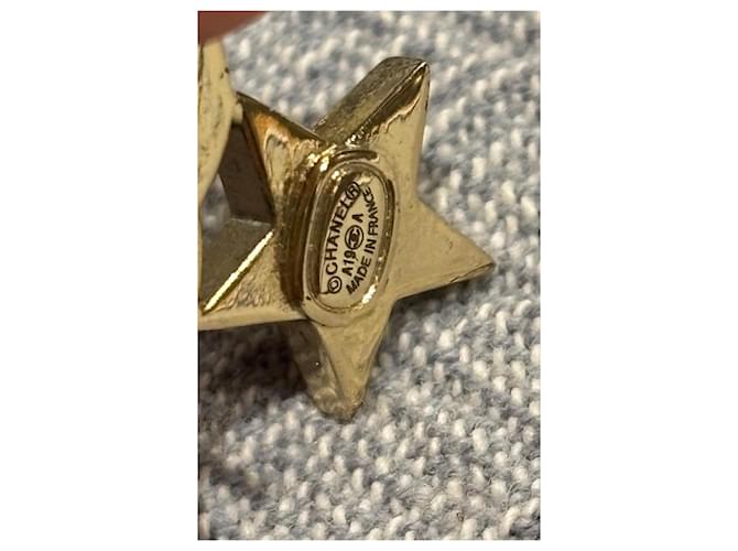 Orecchini in perle Chanel CC stella e cuore D'oro - vista 4