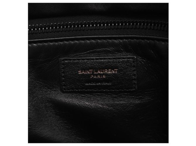 Yves Saint Laurent Puffer Tote Bag aus Lammleder Schwarz - Ansicht 12