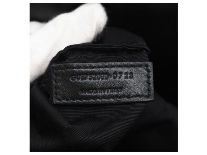 Yves Saint Laurent Puffer Tote Bag aus Lammleder Schwarz - Ansicht 13
