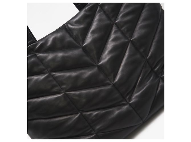 Yves Saint Laurent Puffer Tote Bag aus Lammleder Schwarz - Ansicht 2