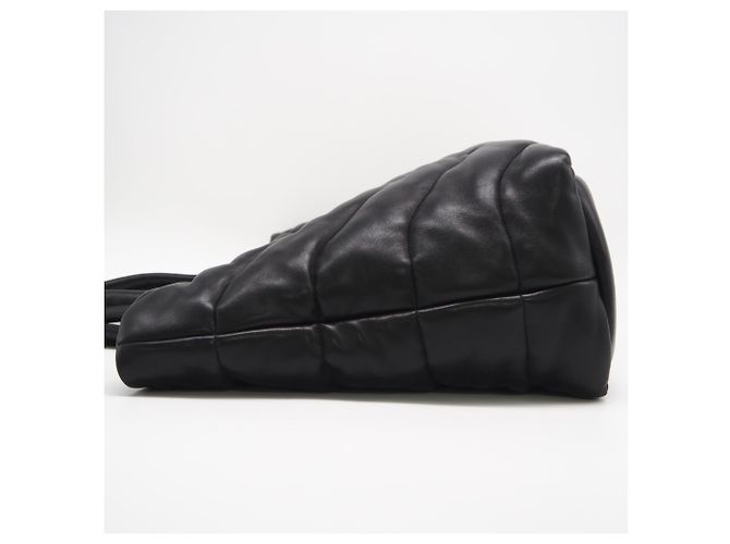 Yves Saint Laurent Puffer Tote Bag aus Lammleder Schwarz - Ansicht 6