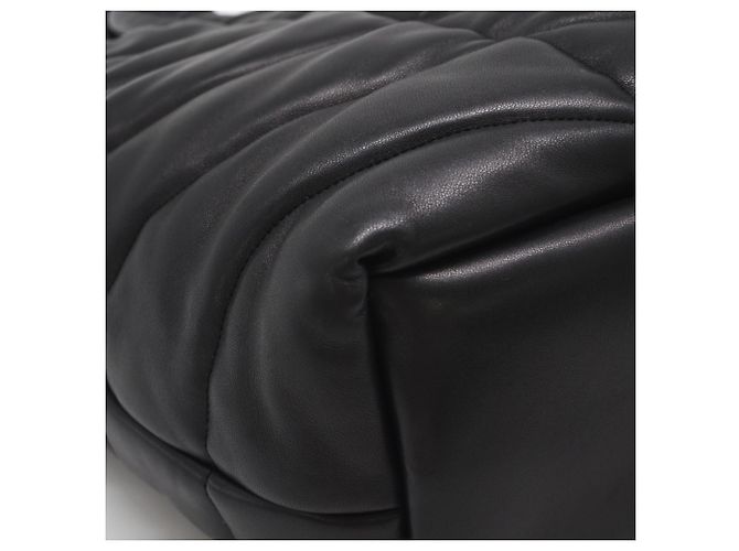 Yves Saint Laurent Puffer Tote Bag aus Lammleder Schwarz - Ansicht 7