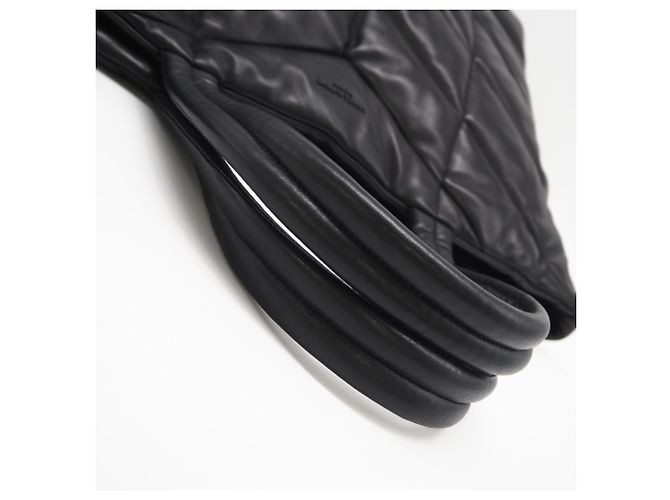 Yves Saint Laurent Puffer Tote Bag aus Lammleder Schwarz - Ansicht 9