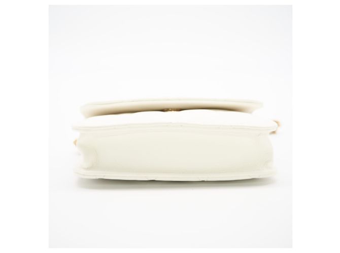 Pochette a spalla matelassé in pelle di agnello Chanel AP1628 Bianco - vista 6