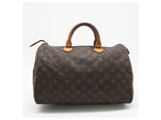 Borsa a mano Speedy 35 in tela Monogram Louis Vuitton Marrone Monogramma - vista 2
