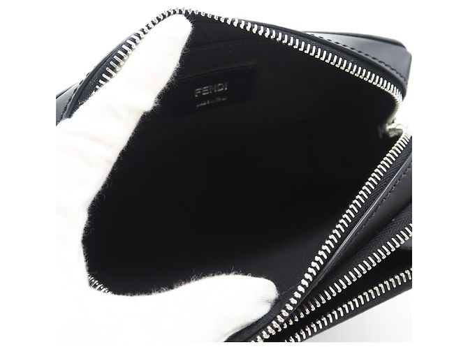 Borsa a spalla Fendi Square FF Camera Case Marrone Nero - vista 10