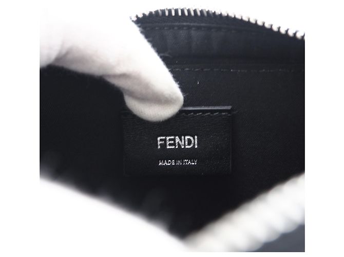 Borsa a spalla Fendi Square FF Camera Case Marrone Nero - vista 14