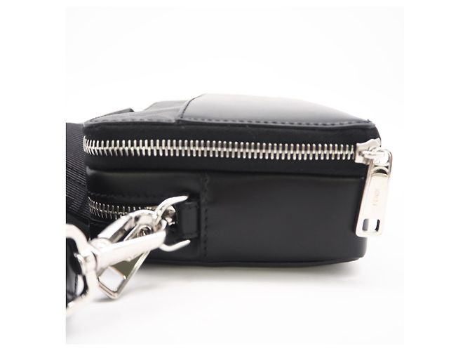 Borsa a spalla Fendi Square FF Camera Case Marrone Nero - vista 6