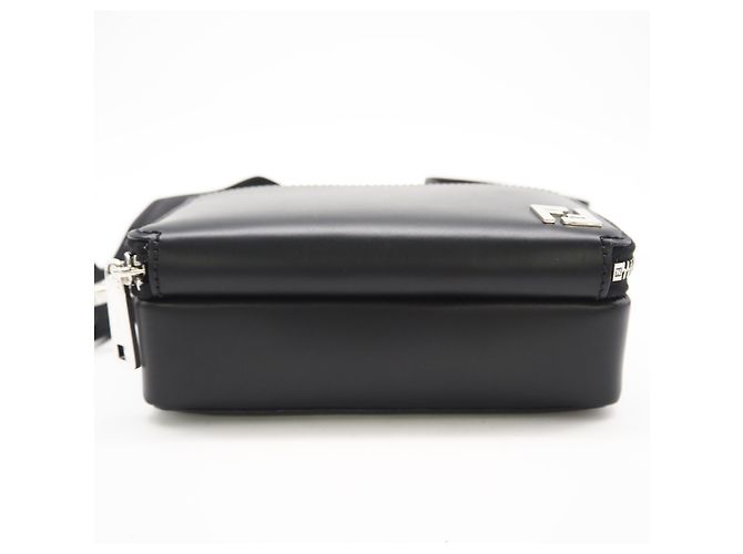 Borsa a spalla Fendi Square FF Camera Case Marrone Nero - vista 7
