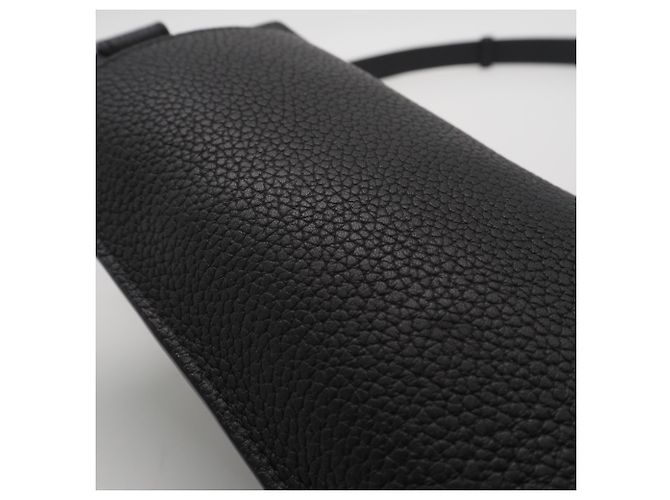 Borsa a corpo verticale T-Pocket in pelle morbida Loewe Nero - vista 3