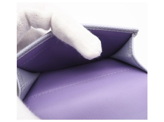 Bulgari Bvlgari Compact Tri-fold Wallet in Purple Leather - view 12