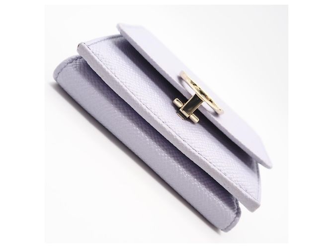 Bulgari Bvlgari Compact Tri-fold Wallet in Purple Leather - view 5