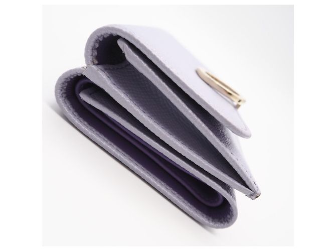 Bulgari Bvlgari Compact Tri-fold Wallet in Purple Leather - view 6