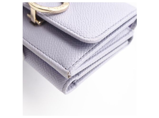Bulgari Bvlgari Compact Tri-fold Wallet in Purple Leather - view 8