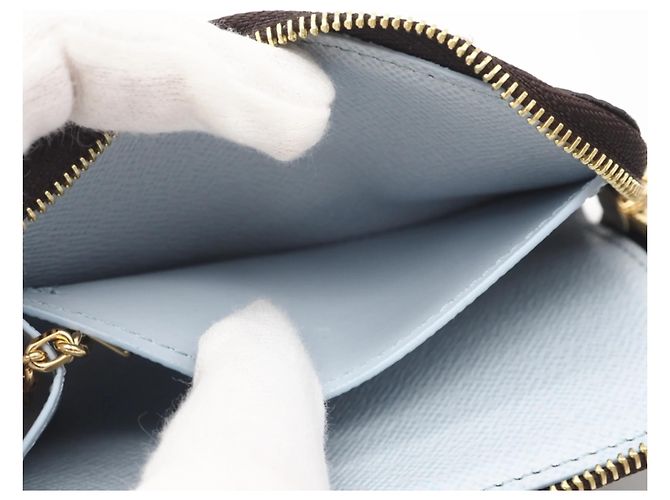 Portafoglio Monogramma Louis Vuitton Marrone Blu Beige - vista 10