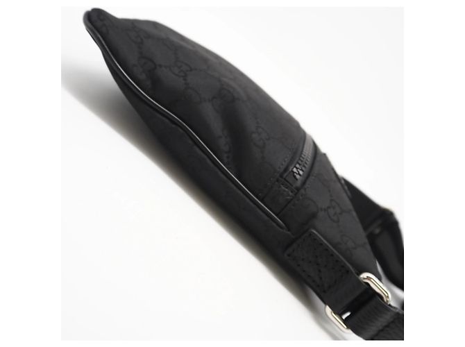 Borsa Messenger GG in Nylon GUCCI 449183 Marrone Nero - vista 6