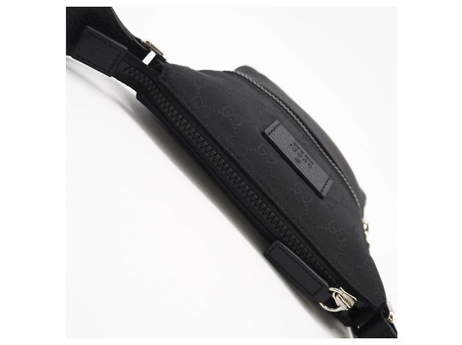 Borsa Messenger GG in Nylon GUCCI 449183 Marrone Nero - vista 8