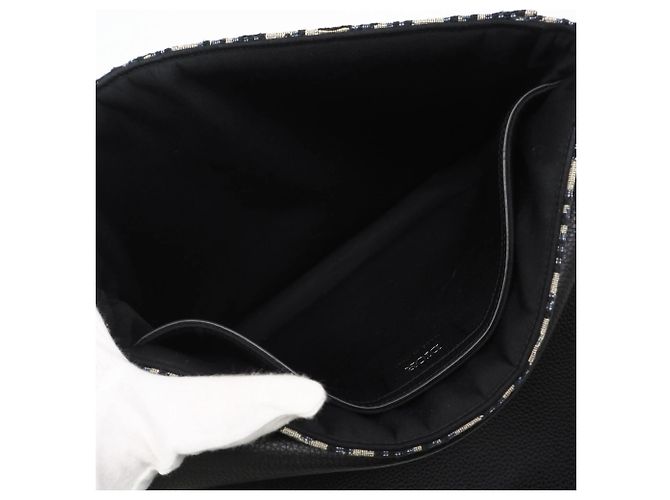 Pochette A5 in pelle di vitello grana jacquard obliquo Christian Dior - vista 13