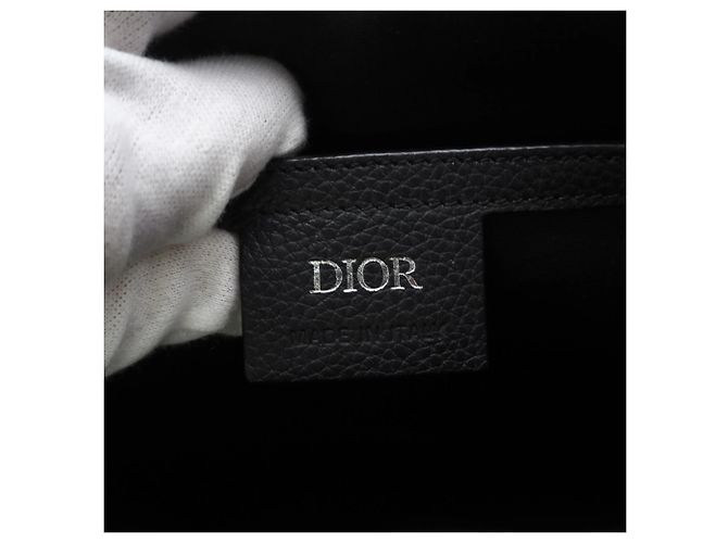 Pochette A5 in pelle di vitello grana jacquard obliquo Christian Dior - vista 15