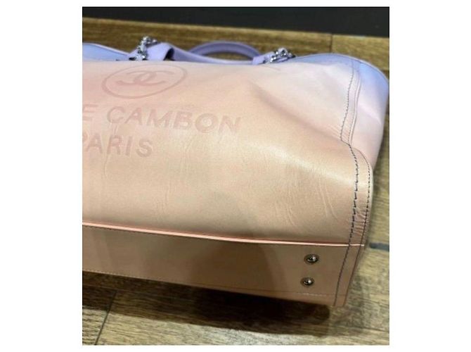 Cambon Borsa Deauville in pelle ombré di Chanel Rosa Porpora - vista 10